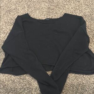 Women's brandy Black Long Sleeve Top
